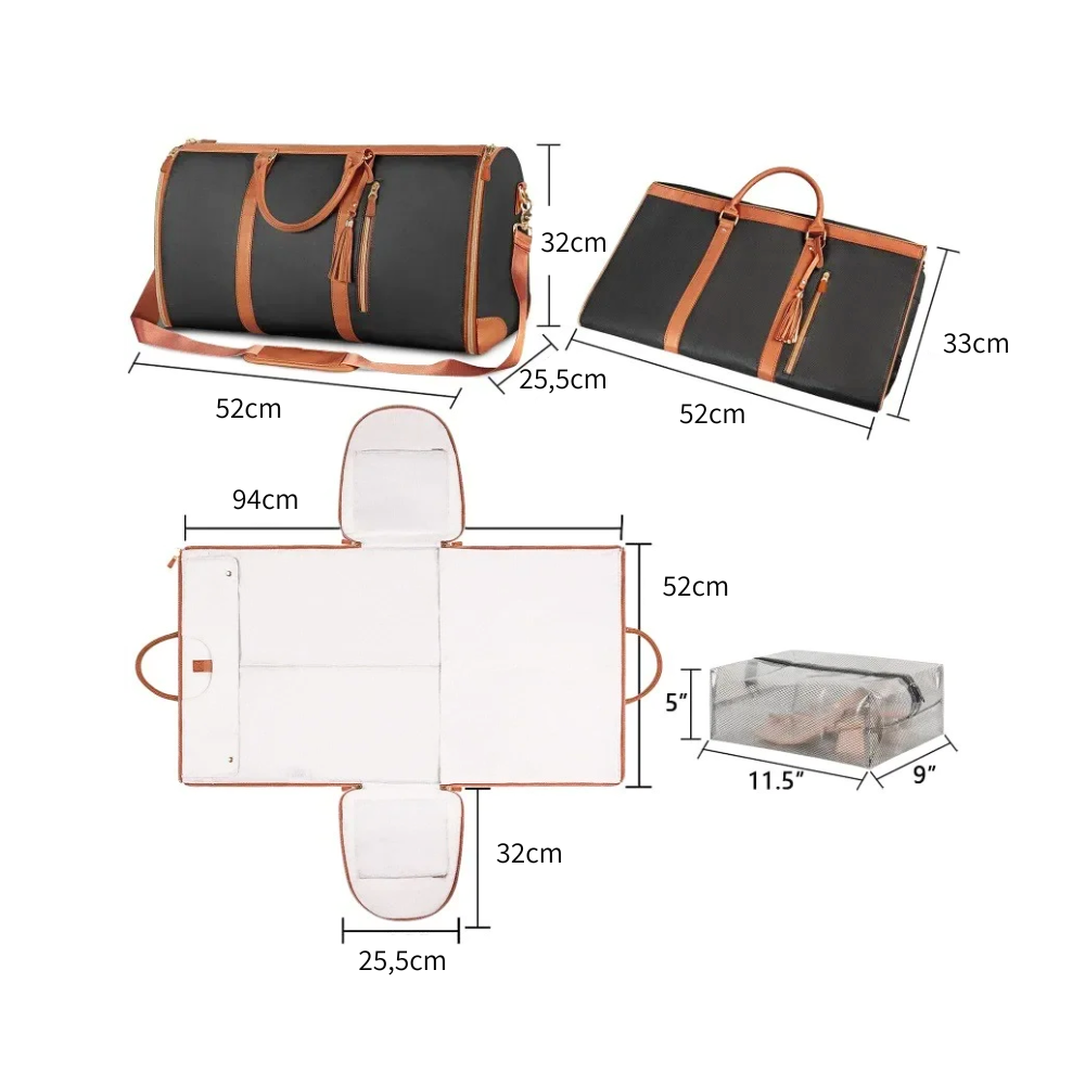 2-in-1 Reisetasche - Kleiderbeutel und Reisetasche in Einem