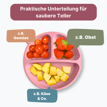 Silikon-Essgeschirr mit Saugnapf – für entspannte Mahlzeiten ohne Chaos!