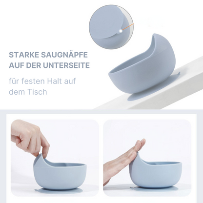 Silikon-Essgeschirr mit Saugnapf – für entspannte Mahlzeiten ohne Chaos!